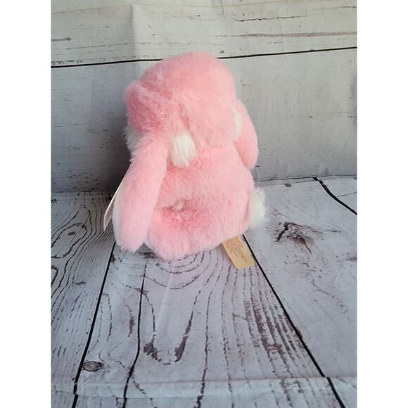Dan Dee Plush Easter Bunny Small Pink Big Eyed 6in Stuffed Animal - Picture 5 of 7